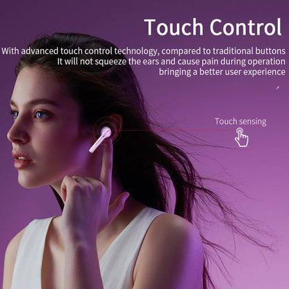 Earbuds True Wireless Earphone Noise Cancelling Update Bluetooth 5.3 Headset HD Music Headphone In-Ear Handsfree With Mic