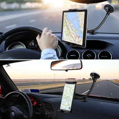 Car Tablet Holder Long Arm Suction Cup Mount for iPad Pro Air 4-13'' Xiaomi Tablet SUV Truck Vehicle Lift Uber Windshield Window