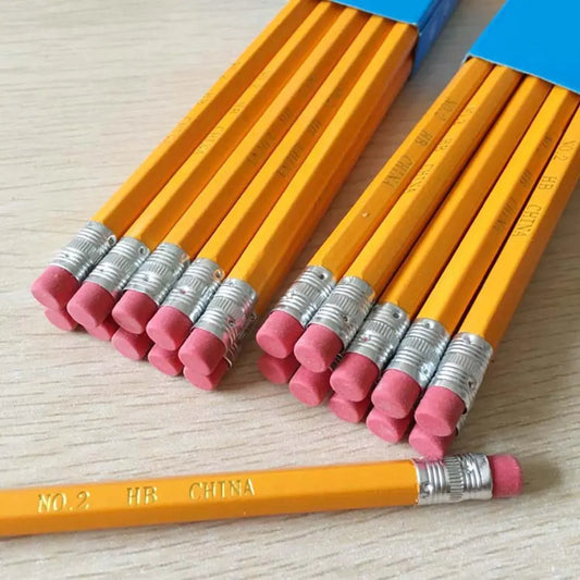 10Pcs Students HB Pencil with Rubber Eraser Children School Supply Stationery