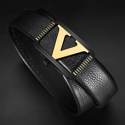 High quality Designer Belts Men  Fashion V Letter Luxury Famous Brand Genuine Leather Belt Men Classic Exquisite Waist Strap