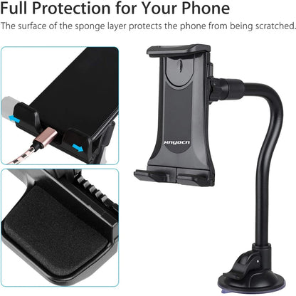 Car Tablet Holder Long Arm Suction Cup Mount for iPad Pro Air 4-13'' Xiaomi Tablet SUV Truck Vehicle Lift Uber Windshield Window