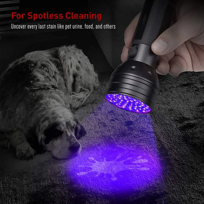 High quality Black Light UV Light 51LED 21LED 12LED UV Light 395-400nm LED UV Flashlight torch light lamp safety UV detection