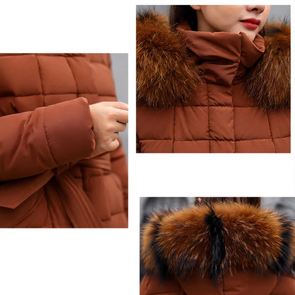 long Parkas korean style fashion quilted jacket women winter outfits 2023 Thicken Warm Long Coat Clothing Hooded Autumn Clothes