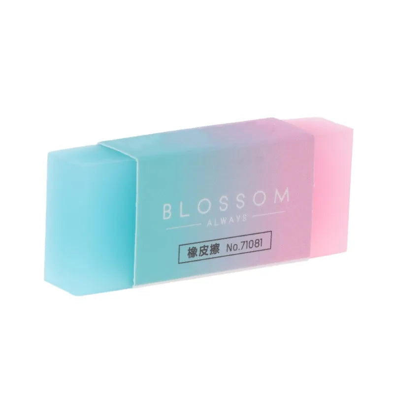 Candy gradient eraser Soft Durable Flexible Cube Cute Colored Pencil Rubber Erasers For School Kids Jelly colored pencil erasers