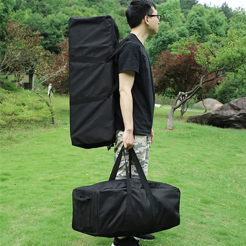 Men's Multifunctional Large Travel Storage Bag Canvas Travel Duffel Bag High Quality Travel Hand Luggage Bag Hull Carrying Bag