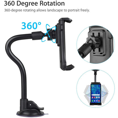 Car Tablet Holder Long Arm Suction Cup Mount for iPad Pro Air 4-13'' Xiaomi Tablet SUV Truck Vehicle Lift Uber Windshield Window