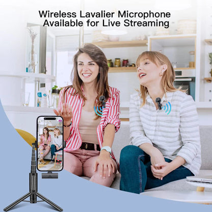 Wireless Lavalier Microphone Portable Audio Video Recording Mini Mic For iPhone Android Mobile Phone Laptop PC Live Broadcast