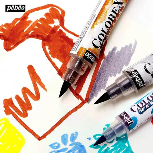 Pebeo Aquarel Art Markers Brush Pen Art Supplies Pigment Verf Marker Pen Tekening voor Kunstenaar 1 St