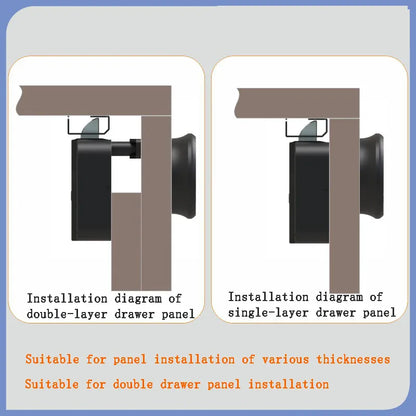 Smart Drawer Lock Password Fingerprint Swipe Card Changing Cabinet Door Lock Shoe Cabinet Anti-theft Storage Cabinet Lock