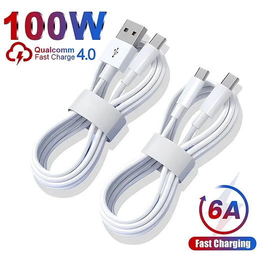 100W USB тип C кабел за Samsung S23 S22 Ultra Huawei P30 Pro Xiaomi Redmi Oneplus 6A Брзо на полетување. Акцесори на кабела