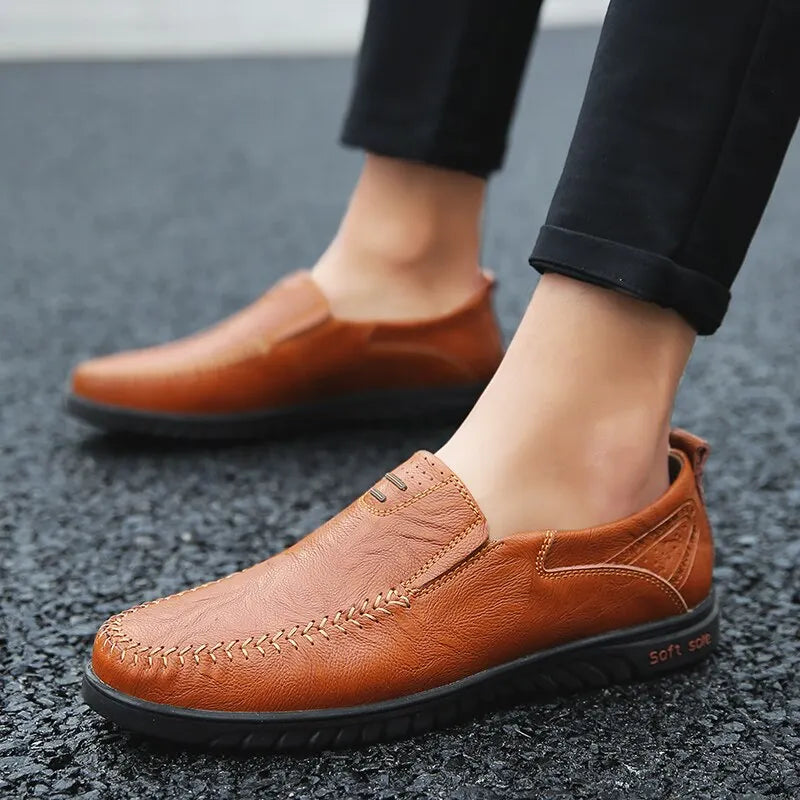 Men Casual Shoes Luxury Brand Casual Slip on Formal Loafers Men Moccasins Italian Black Male Driving Shoes