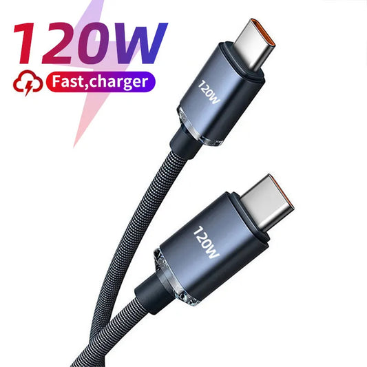 120W 7A тип C до тип C C за Iphone 15 Xiaomi Oneplus мобилни телефони брза поплавување USB C кабл тип C QuiQui Податочни строгови