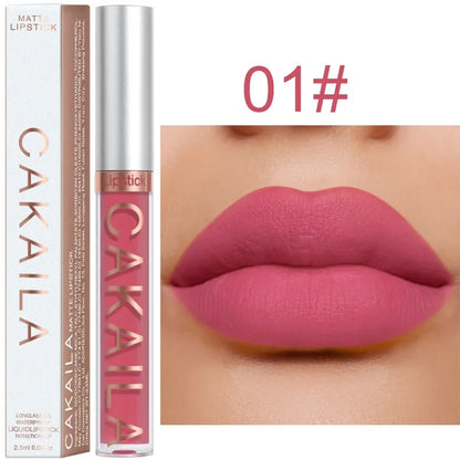 Waterproof Liquid Lipsticks Lip Makeup Matte Velvet Lipstick Lip Gloss Red Sexy Cosmetic Nude 18 Colors Long Lasting Non-marking