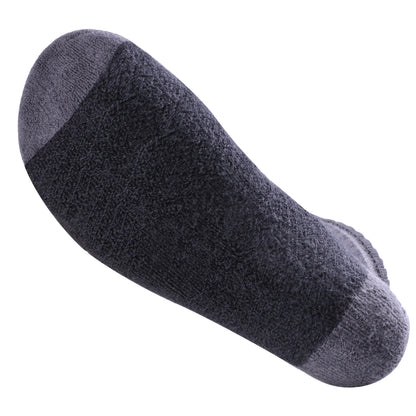 5 Pairs Men's Black Cotton Crew Moisture Wick Breathable Cushion Work Casual Socks For Men Size 37-46 EU