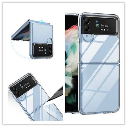 Shock Proof Clear Ultra Thin PC Case for Samsung Galaxy Z Flip 4 5 5G Flip4 Flip5 Flip2 Flip3 Flip 3 2 Anti-Knock Phone Bag