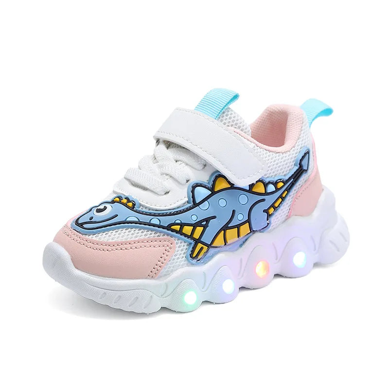 for Boy Kid Shoe for Girl Mesh Breathable Shoe Baby Illuminated Shoe Tennis Shoe