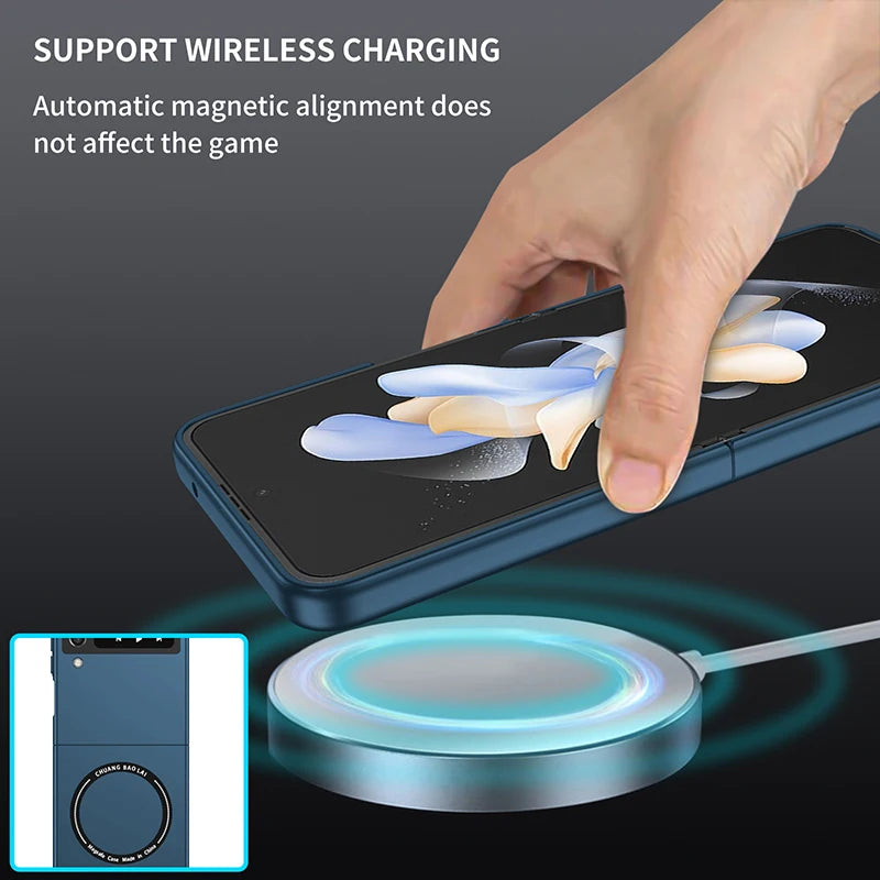 Magnetic Wireless Charging Case for Galaxy Z Flip 3 4 5