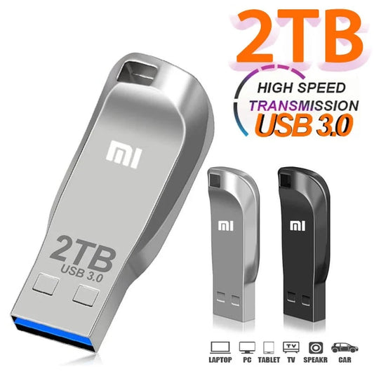 Xiaomi Pen Drive origjinal 2 TB USB 3.0 Flash Metal Drive me kapacitet të madh 1TB Memorie për transferim me shpejtësi të lartë Memorie U i papërshkueshëm nga uji