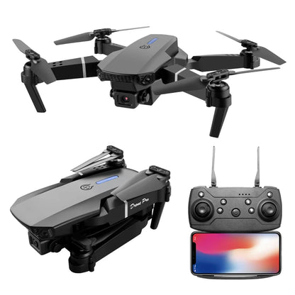 NEW E88 Drone Professional 4K HD Dual Cameras LED lighting Aerial Photography Omni-directional Foldble RC FPV Toys Helicopter