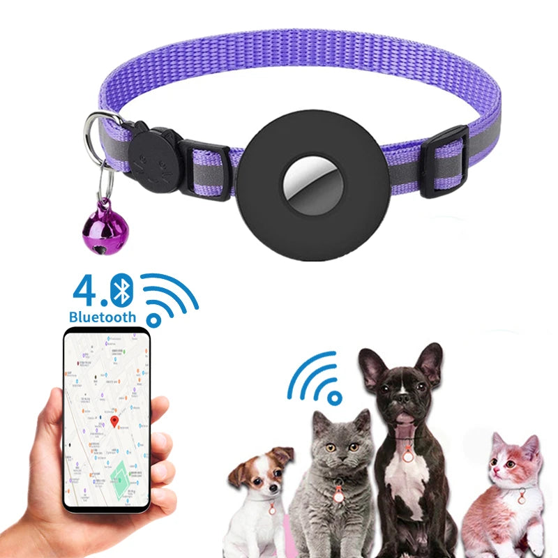 Airtag GPS Tracker Locator inteligjent Dog Markë Zbulimi i kafshëve shtëpiake Gjurmues i veshshëm Bluetooth për Qen Cat Kullarë gjurmuese kundër humbjes së shpendëve 