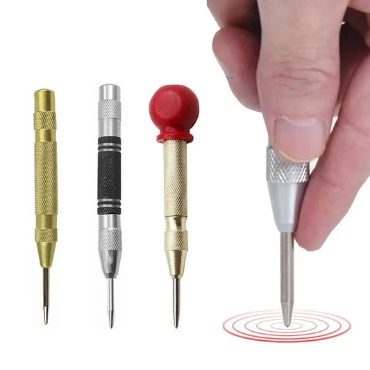 Automatic Center Punch Kerner Woodworking Metal Puncher Steel Hole Self Pin Mark Spring Loaded Dent Marker Hand Tool Carpenter