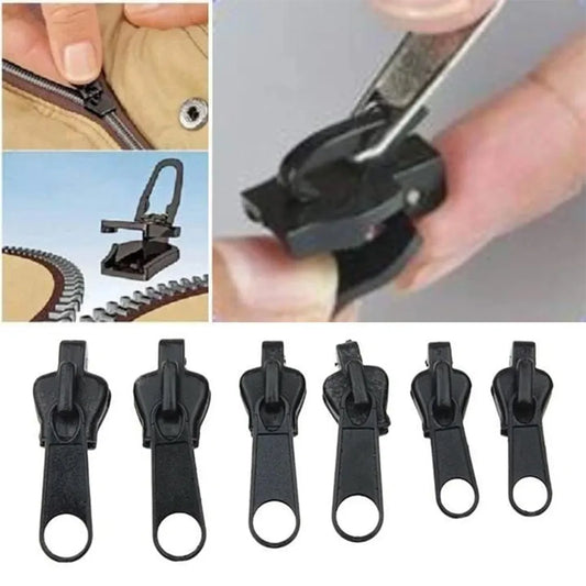 6 stuks Instant Rits Universele Instant Fix Reparatieset Vervanging Zip Slider Tanden Multifunctionele Kleding Vervanging Rits 