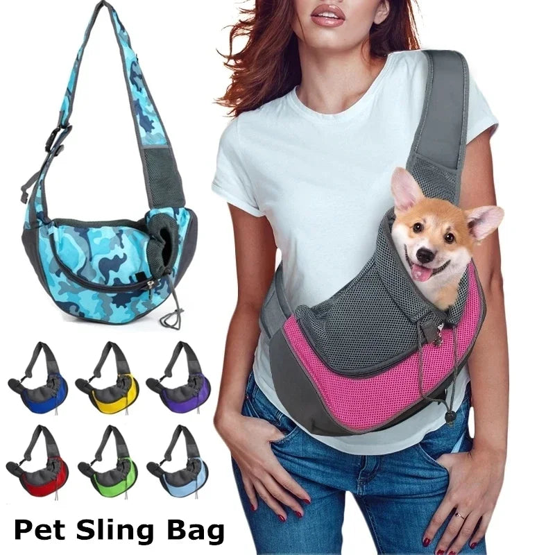 Pet Puppy Carrier S/L Outdoor Reizen Hond Schoudertas Mesh Oxford Single Comfort Sling Handtas Tote Pouch 