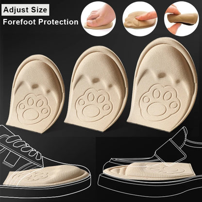 Shoe Inserts Adjust Size Toe Plug Sport Forefoot Pad Antislip Foot Protection Pads Pain Relief Soft Insole Sponge Cushion