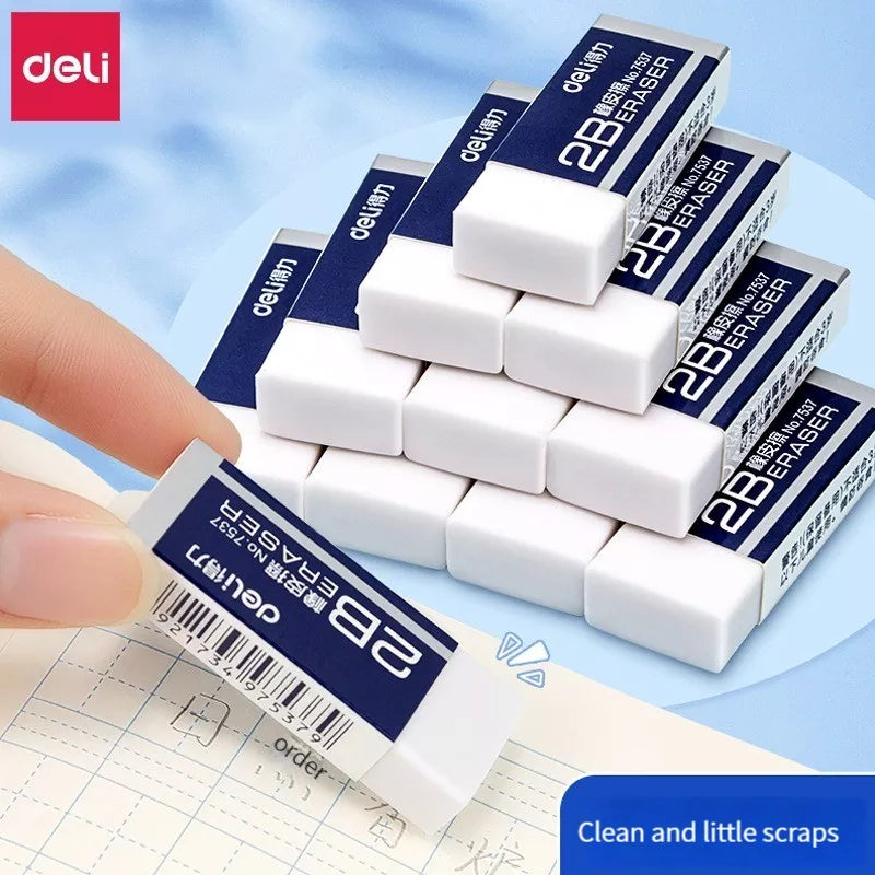 Deli 1 / 4pcs Eraser Stationery 2B 4B Soft Rubber for Kids Clear Eraser Pencil Set Office School Exam Correction Art Supplies