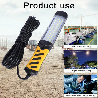 120 Beads Hot High Quality Hand-held Inspection Lamp Wired Practical Portable Work Light With Powerful Magnet Rotating Hook