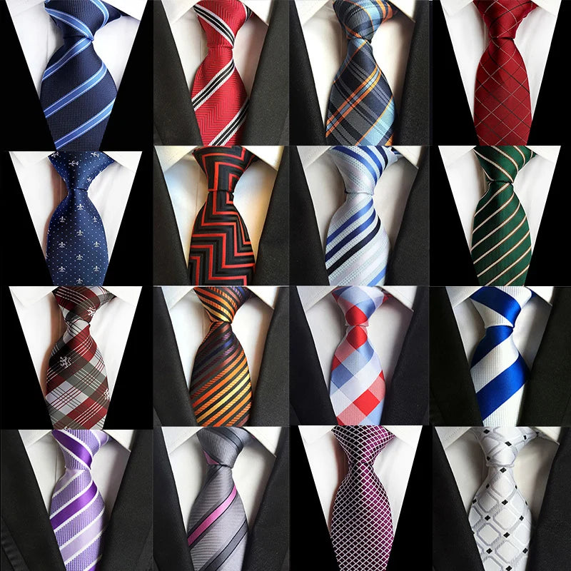 68 Colors NEW 8cm Tie for Man  Silk Tie Luxury Striped Flower Business Neck Tie Suit Cravat Wedding Party Necktie Men Gift