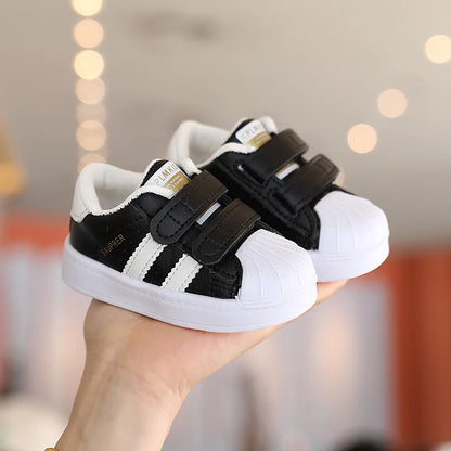 Toddler Baby Kids Fashion Design Walking Shoes Sneakers White Non-slip Casual Shoes Boys Girls Breathable Outdoor Board Shoes