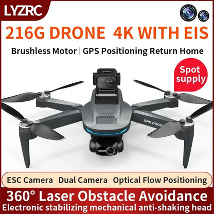 L200 PRO MAX Drone 4K 2-Axis PTZ HD Dual Camera 360° Laser Obstacle Avoidance Brushless Motor GPS 5G WIFI RC FPV Quadcopter Toy