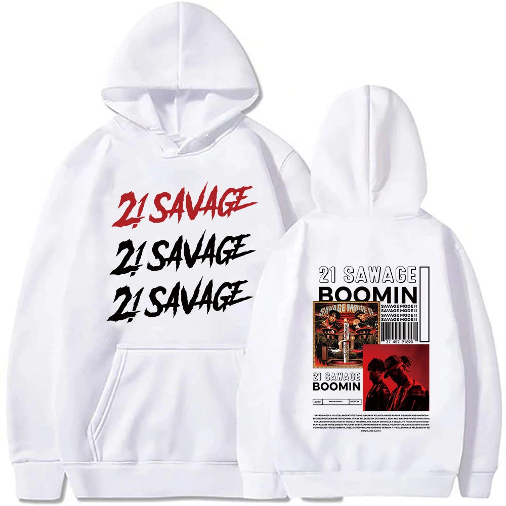 21 Savage Story American Dream Hoodies Tour Merch Women Men Fashion Casual Long Sleeve Sweatshirts Harajuku