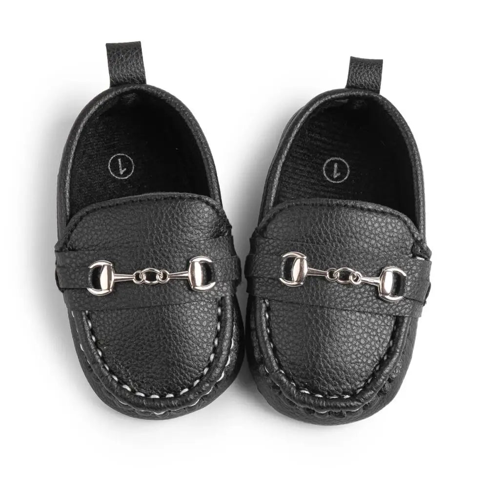 New Unisex Leather Shoes Anti-slip Soft Bottom Indoor Baby Boys and Girls Casual Shoes Walking Shoes Newborn Toddler Crib Shoes