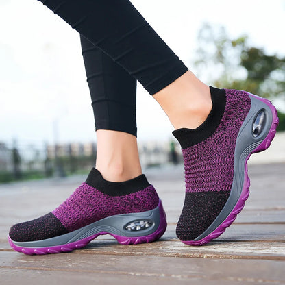 Women's Casual Sports Socks Sneakers Fashionable Thick Sole Air Cushion