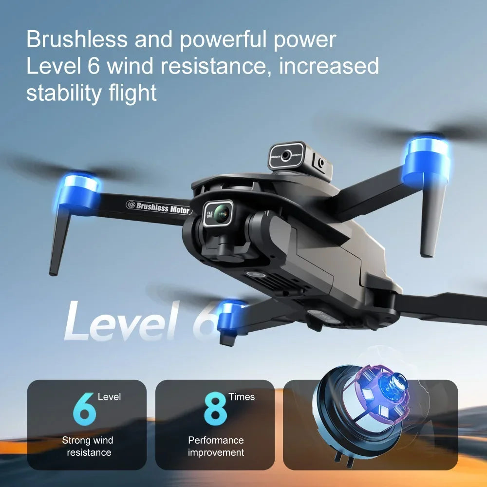 New V168 Drone Professinal Three Camera 8K Wide Angle Optical GPS Localization Four-way Obstacle Avoidance Quadcopter For XIAOMI