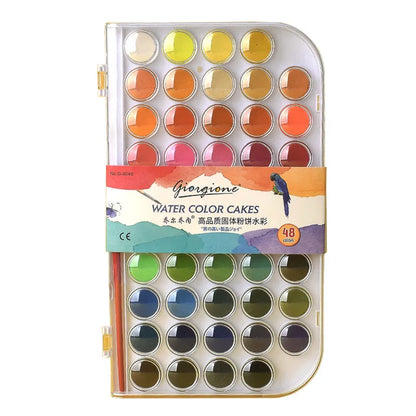 Gouache Paint Portable Solid Watercolor Accessories Back to School Items Powder Pigment Art Supplies 12/16/24/28/36/48 Color Set