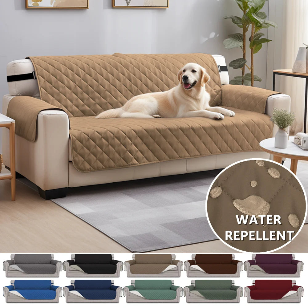 Sofa Slipcovers 1/2/3/4 Seater Non Slip Cover for Kids Pets Washable Sofa Protector with Elastic Strap