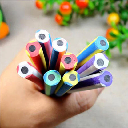 10 Pieces Cute Candy Color Soft Flexible Standard Pencils Stationery