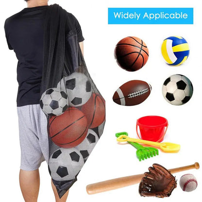 Drawstring Sports Ball Bag Football Mesh Bag Basketball Backpack Football Soccer Volleyball Ball Storage Bags Swimming Gear Bag