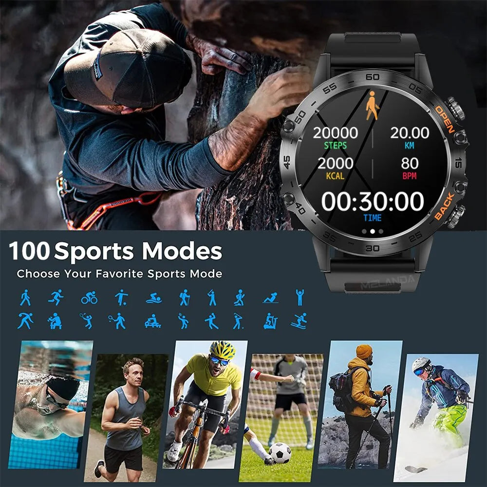 Bluetooth Call Smart Watch Men Sports Fitness Watches IP68 Waterproof Smartwatch for Xiaomi Android IOS K52