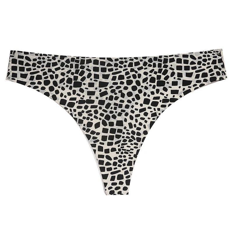 TrowBridge 6PCS/Set Women's Panties Fashion Leopard Thongs Woman Seamless Underwear Sexy Lingerie Soft Cozy G-Strings Hot T-Back