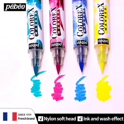 Pebeo Watercolor Art Markers Brush Pen Art Supplies Pigment Paint Marker Pen Drawing for Artist 1Pc