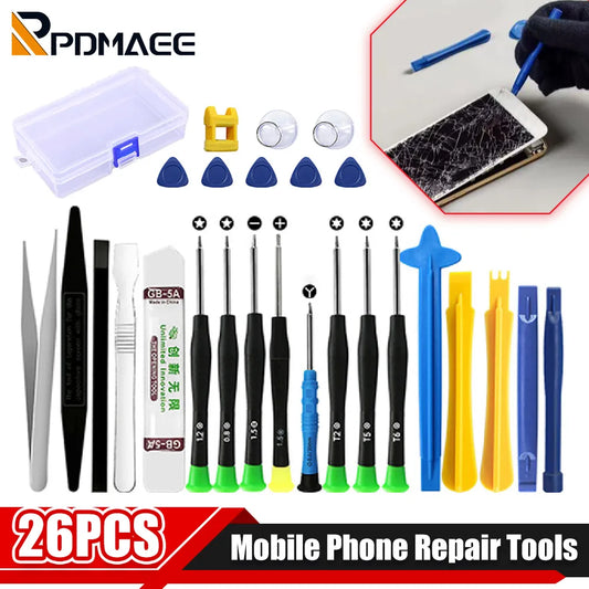 22 in 1 Mobiele Telefoon Reparatie Tools Pry Opening Schroevendraaier Set voor iPhone Laptop Computer Demonteren Handgereedschap Set 14/22/25/26pc