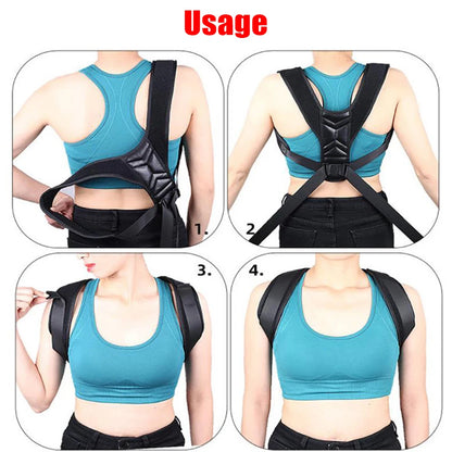 Back Posture Corrector Adjustable Neck Brace Training Equipment Home Office Man Woman Postura Shoulder Support Correction Belt