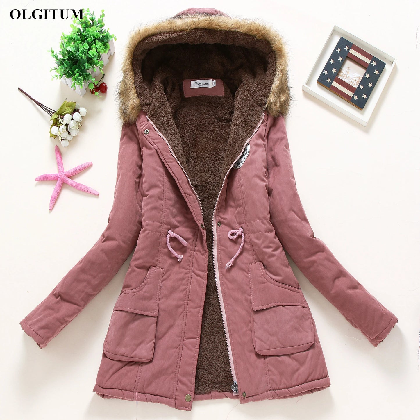 Winter Women's Coats Parka Streetwear Casual Coats Military Hooded Fur Coats Down Jackets Winter Coat Women  Jacket Women