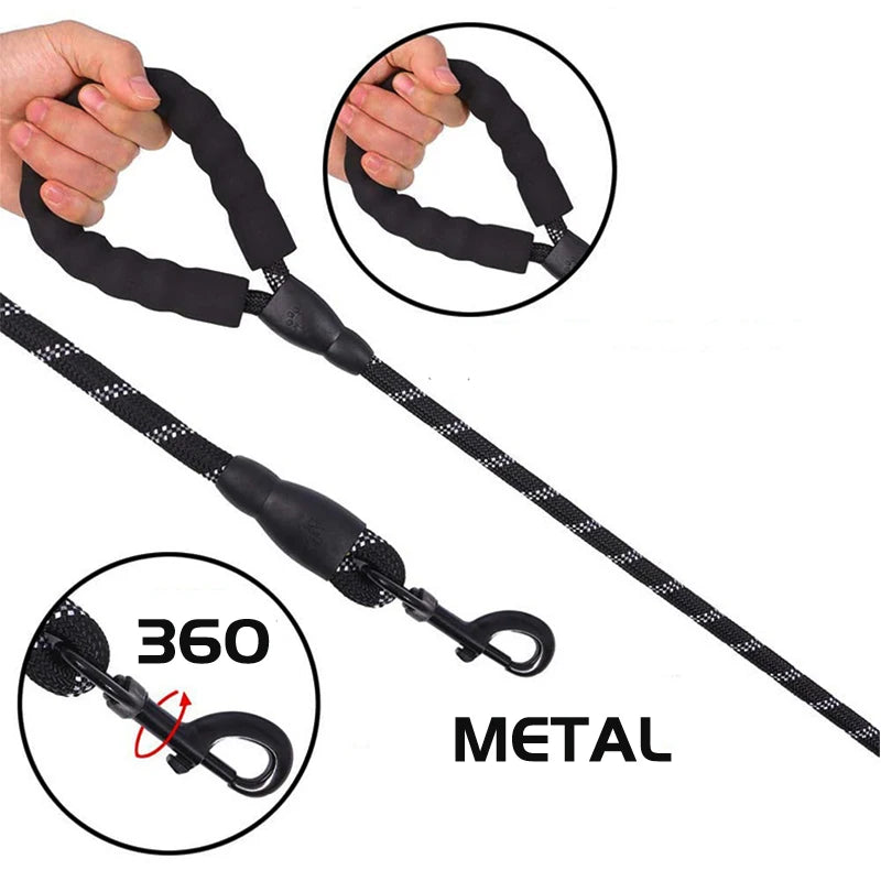 120/150/200/300CM Strong Leashes za pse Mehko ročaj pasja ojačana ležaj za majhne srednje velike dobe Velike pasje zaloge