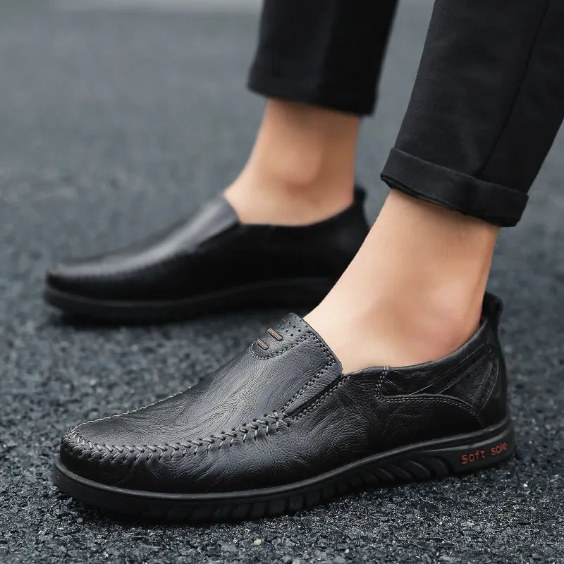 Men Casual Shoes Luxury Brand Casual Slip on Formal Loafers Men Moccasins Italian Black Male Driving Shoes