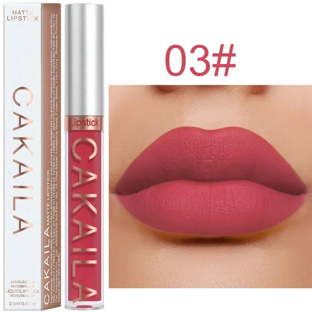 Waterproof Liquid Lipsticks Lip Makeup Matte Velvet Lipstick Lip Gloss Red Sexy Cosmetic Nude 18 Colors Long Lasting Non-marking